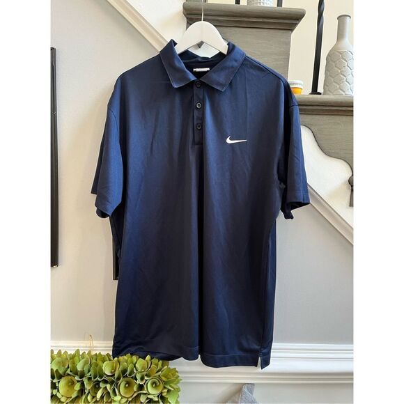Nike Golf Blue Moisture Wick Polo Shirt sz XL EUC - Picture 2 of 7